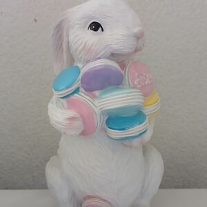 Easter Bunny with Pastel Macarons Decor